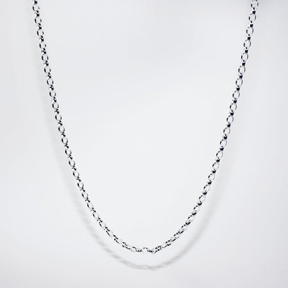 Sterling Silver Medium Weight Oval Belcher Chain